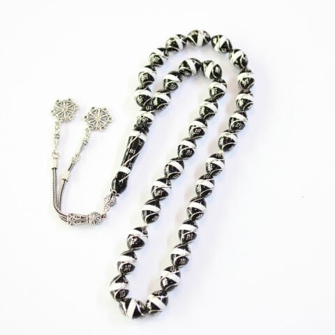 Çeşm-i Bülbül Galalit İşlemeli Oltu Taşı 8*12 (mm)