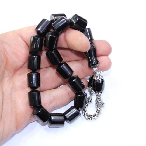 Maskot Oltu Taşı Tespih Kapsül Model 11*15,5 (mm)