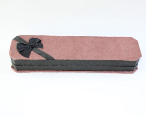 Toz Kırmızı & Siyah Kadife Tespih Kutusu