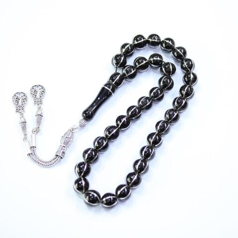 6 lı Karpuz Dilimi Oltu Taşı Tespih 9 (mm)