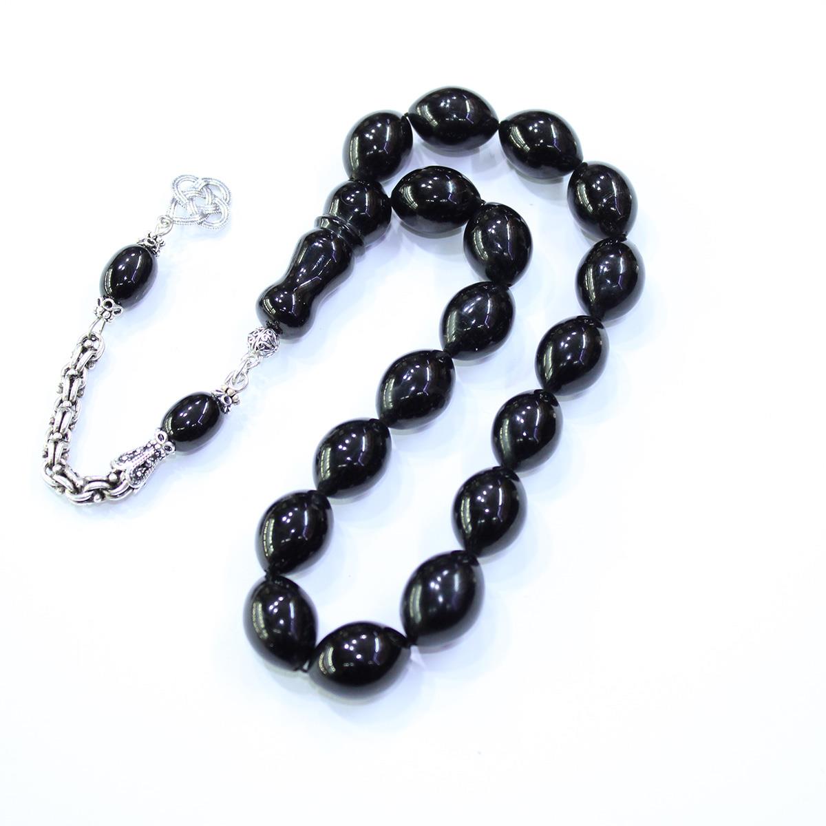 Maskot Oltu Taşı Tespih Beyzi Model 12,5*16,5 (mm)