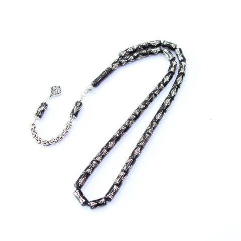 Kesme Oltu Taşı Tespih Papyon Model 4,5*8,5 (mm)