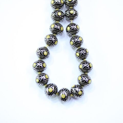 Satürn Model İşlemeli Oltu Taşı Tespih 11 (mm)