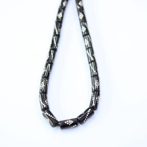 Burgu Baklava İşleme Kesme Oltu Taşı Tespih 4*8,5 (mm)