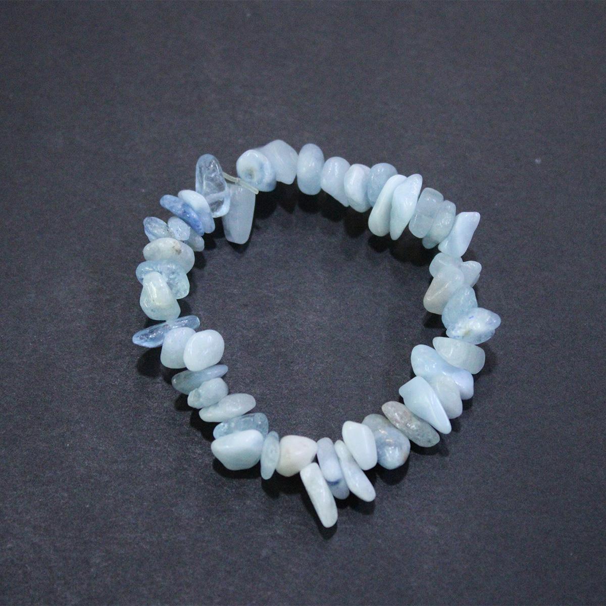 Aquamarin Kırık Taş Bileklik