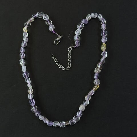 Ametist & Sitrin Doğal Taş Kolye