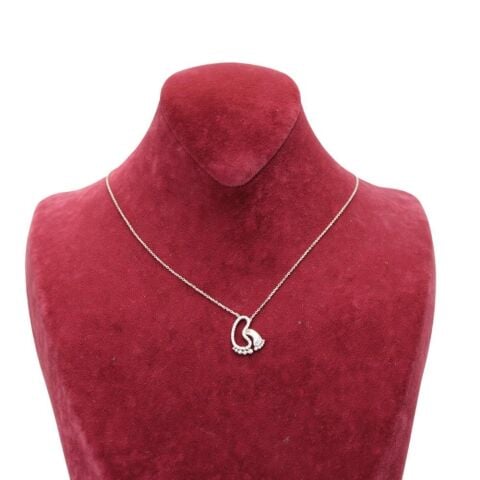 Ayak Motifi 925 Ayar Gümüş Hayalet Kolye