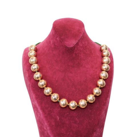 Antika 8 Ayar Altın Top Habbe Kolye 18 (mm)