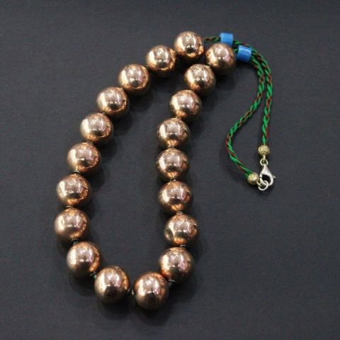 Antika 8 Ayar Altın Top Habbe Kolye 17 (mm)