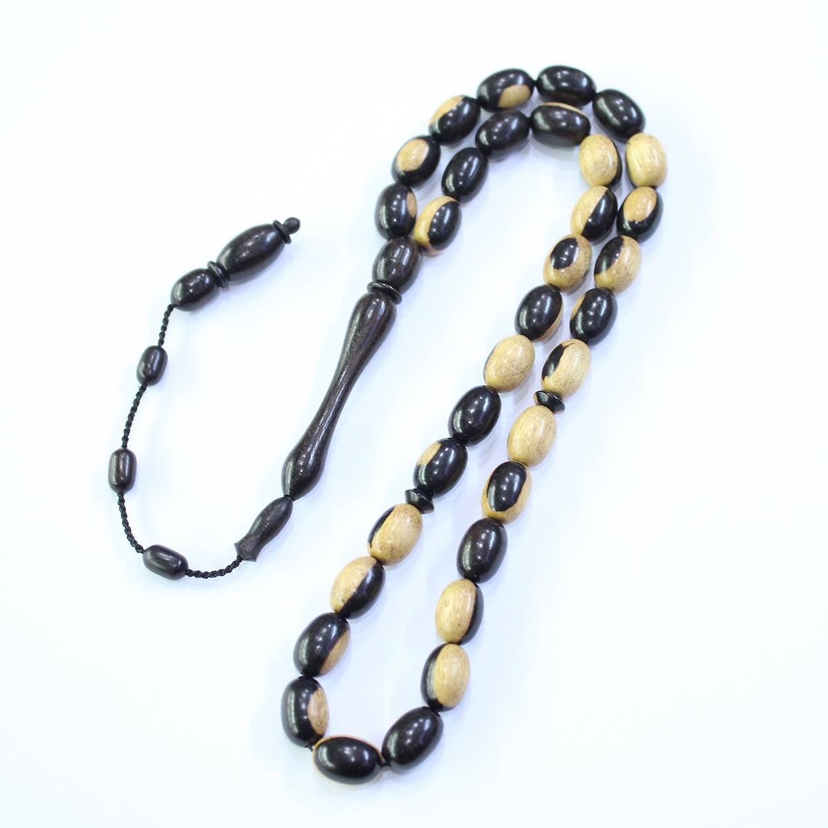 Dalmaçyalı Abanoz Ağacı Tespih Kapsül Kesim 8*11,5 (mm)