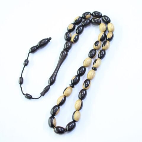 Dalmaçyalı Abanoz Ağacı Tespih Kapsül Kesim 8*11,5 (mm)