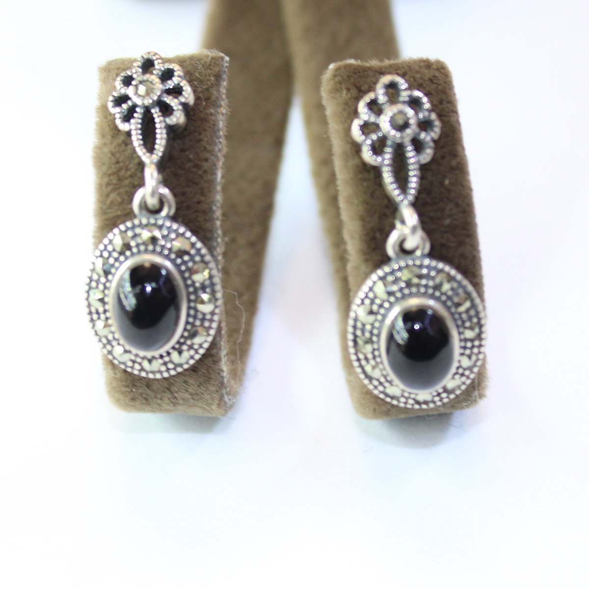 Markazit Oltu Taşı Küpe Model No -18