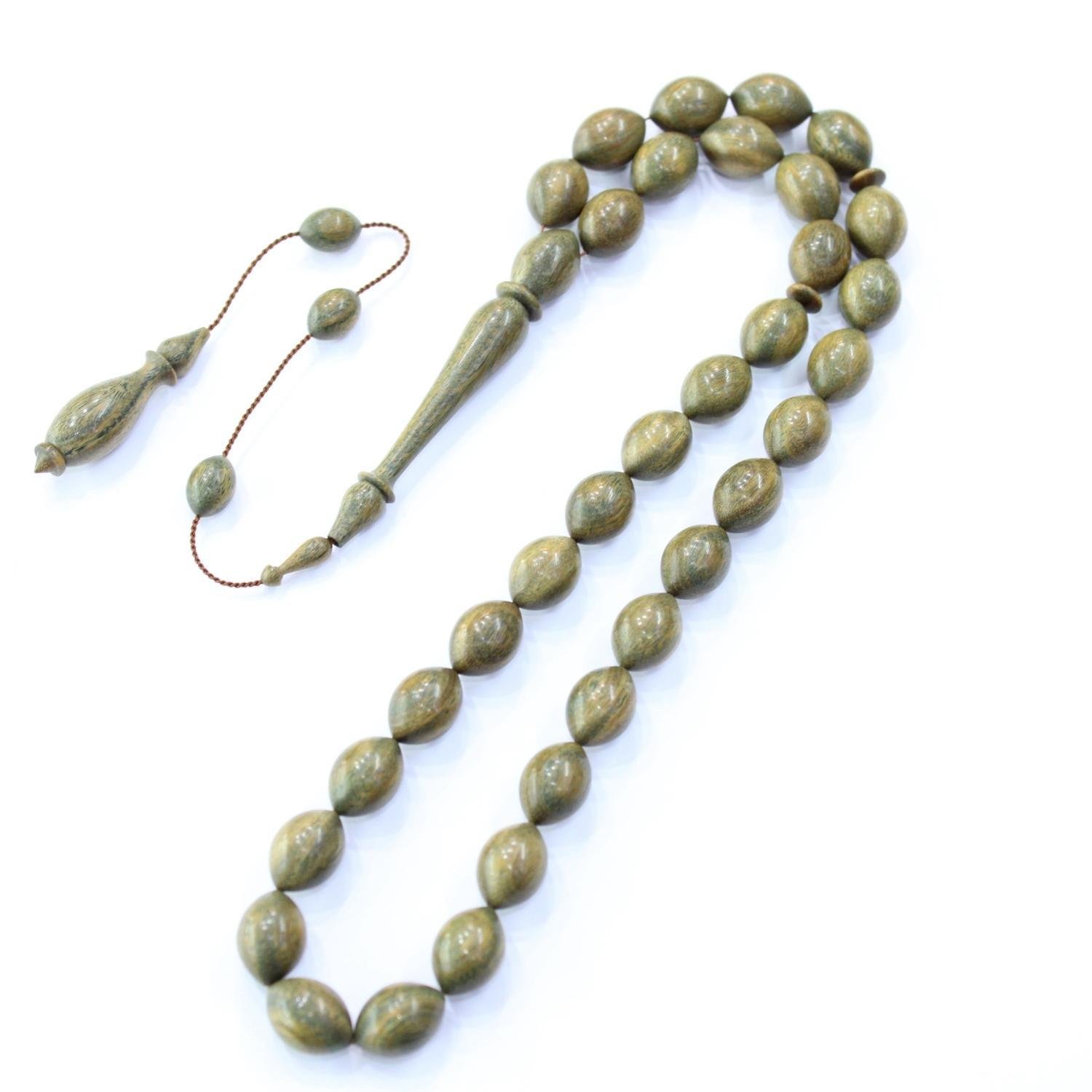 Usta İşçilikli Yeşil Pelesenk Tespih 9*13 (mm)