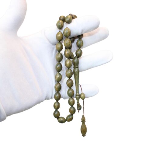 Usta İşçilikli Yeşil Pelesenk Tespih 9*13 (mm)