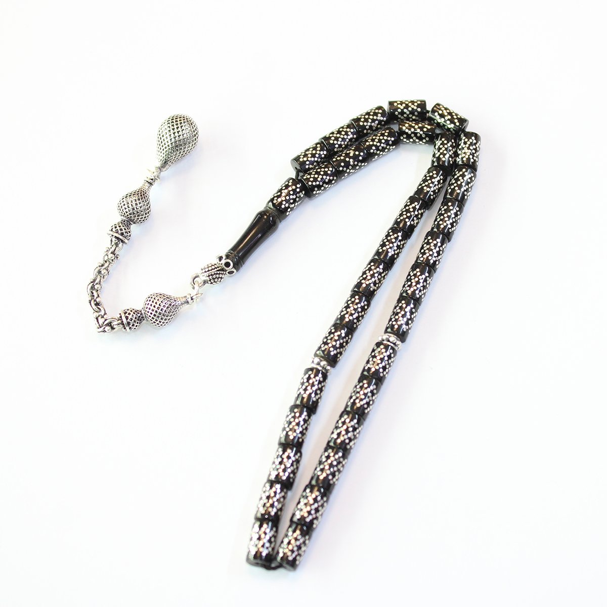 Örme İşleme Kesme Oltu Taşı Tespih 5*8,5 (mm)