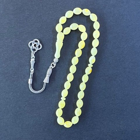 Ukrayna Damla Kehribar Beyzi Tespih 6*8 (mm)