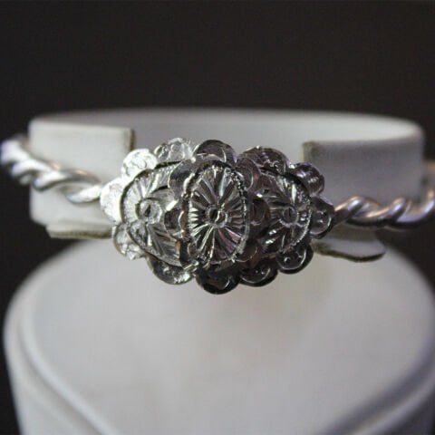 Gümüş El Yapımı Erzurum Burma Bileziği