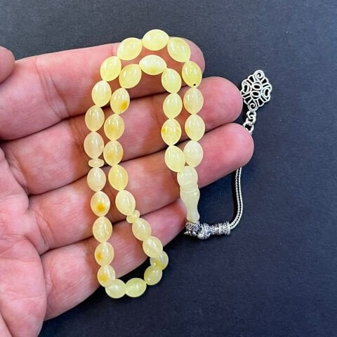 Ukrayna Damla Kehribar Beyzi Tespih 6*8 (mm)-1