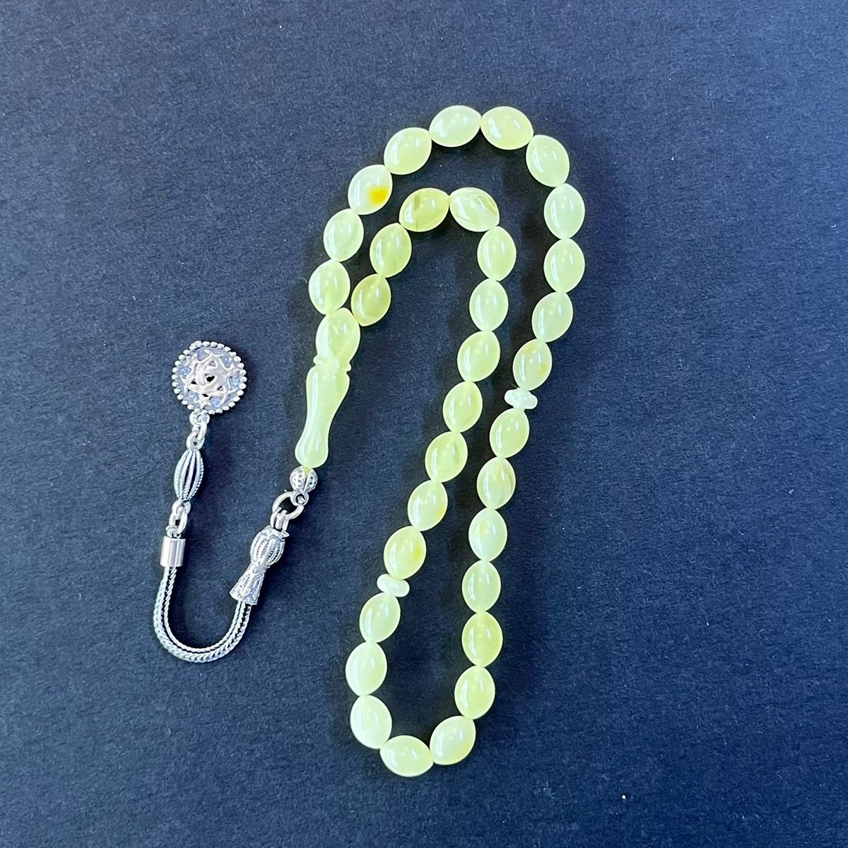 Ukrayna Damla Kehribar Beyzi Tespih 6*8 (mm)-2