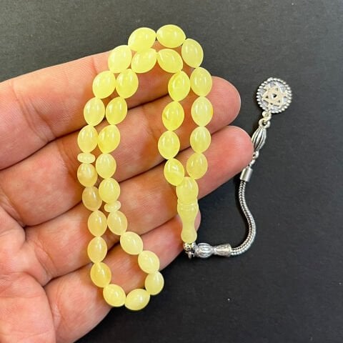 Ukrayna Damla Kehribar Beyzi Tespih 6*8 (mm)-2