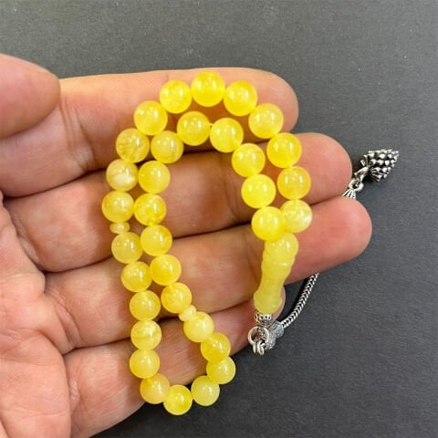 Ukrayna Damla Kehribar Küre Tespih 6,5 (mm)-1