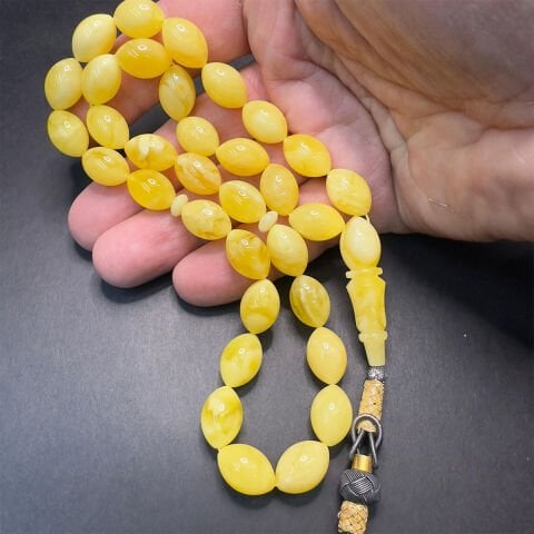 Akça Kaliningrad Damla Kehribar Tespih 9,5*14 (mm)