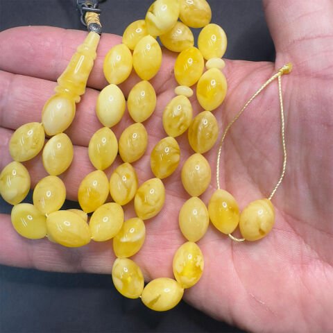 Akça Kaliningrad Damla Kehribar Tespih 9,5*14 (mm)