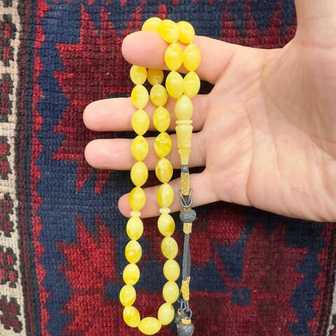 Akça Kaliningrad Damla Kehribar Tespih 9,5*14 (mm)