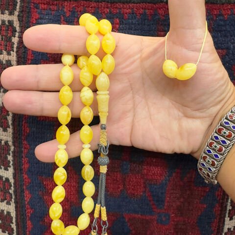 Akça Kaliningrad Damla Kehribar Tespih 9,5*14 (mm)