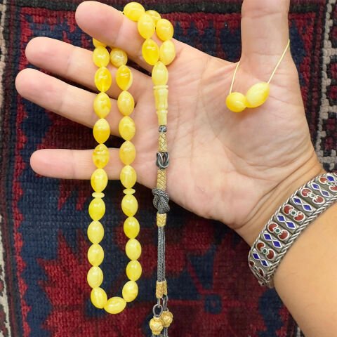 Akça Kaliningrad Damla Kehribar Tespih 9.5*14 (mm)