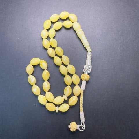 Akça Kaliningrad Damla Kehribar Beyzi Tespih 8*12 (mm)