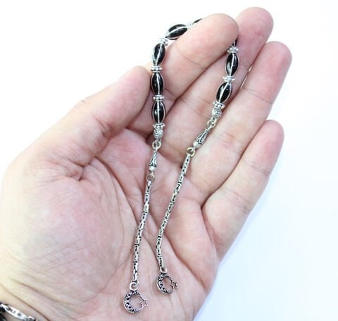 6 lı Karpuz Yarma Zaza Oltu Taşı Tespih