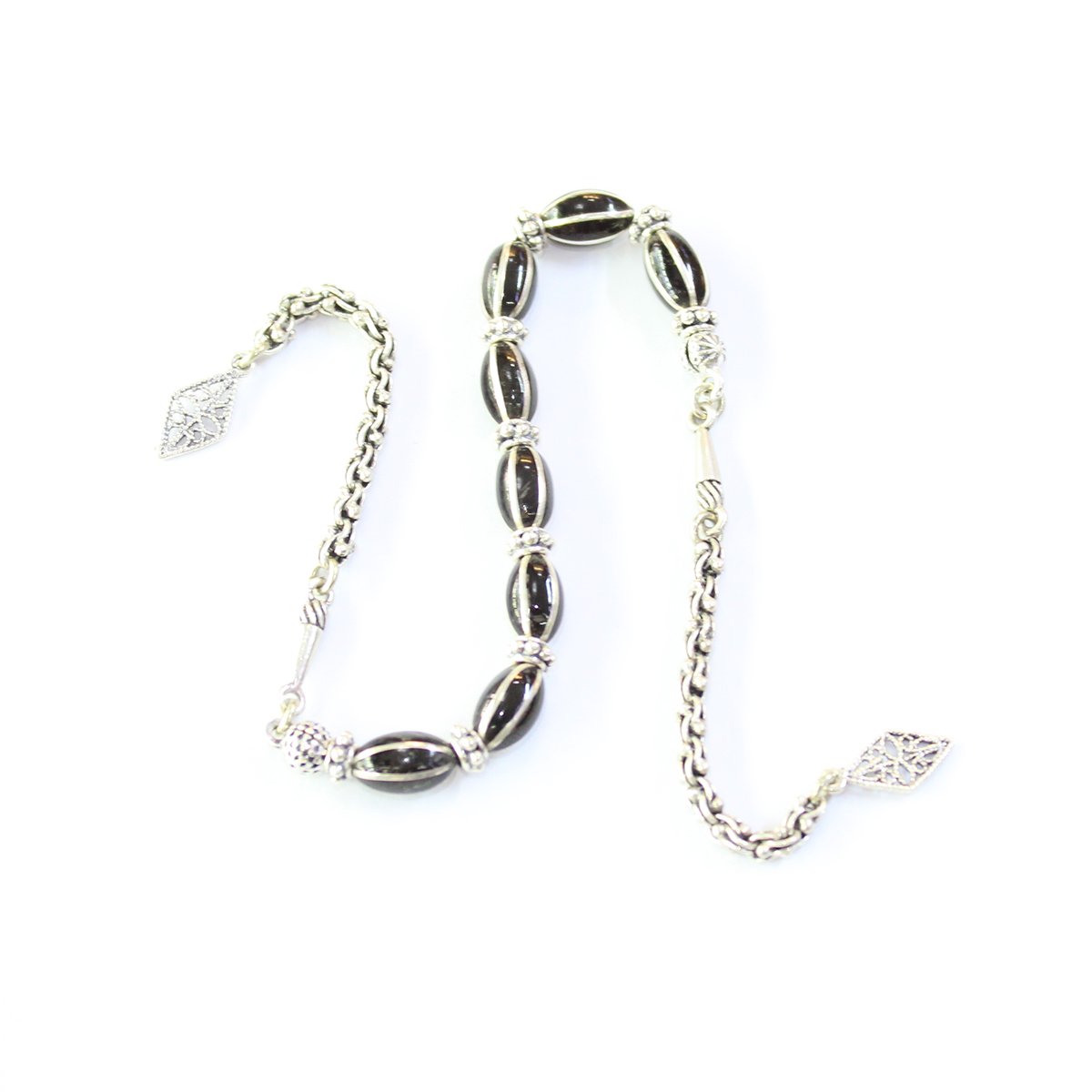 6 lı Karpuz Yarma Zaza Oltu Taşı Tespih-1