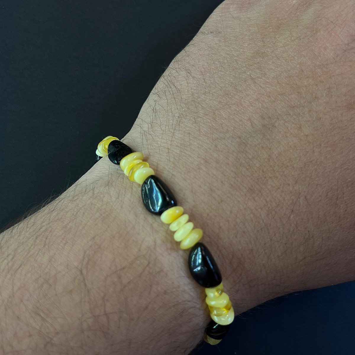 Konyak Renk Ukrayna Damla Kehribar Bileklik 4 (gr)