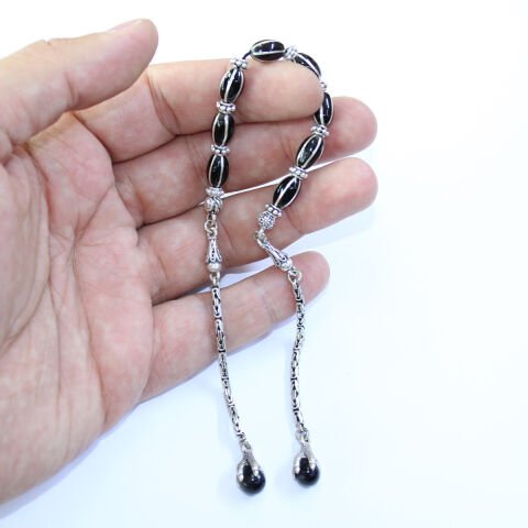 6 lı Karpuz Yarma Zaza Oltu Taşı Tespih-2