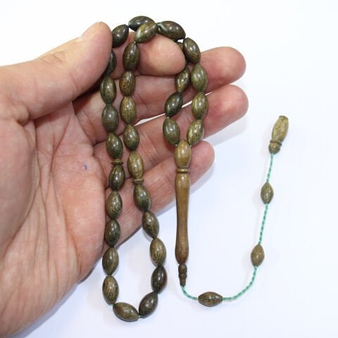 Yeşil Pelesenk Beyzi Tespih 7*11,5 (mm)