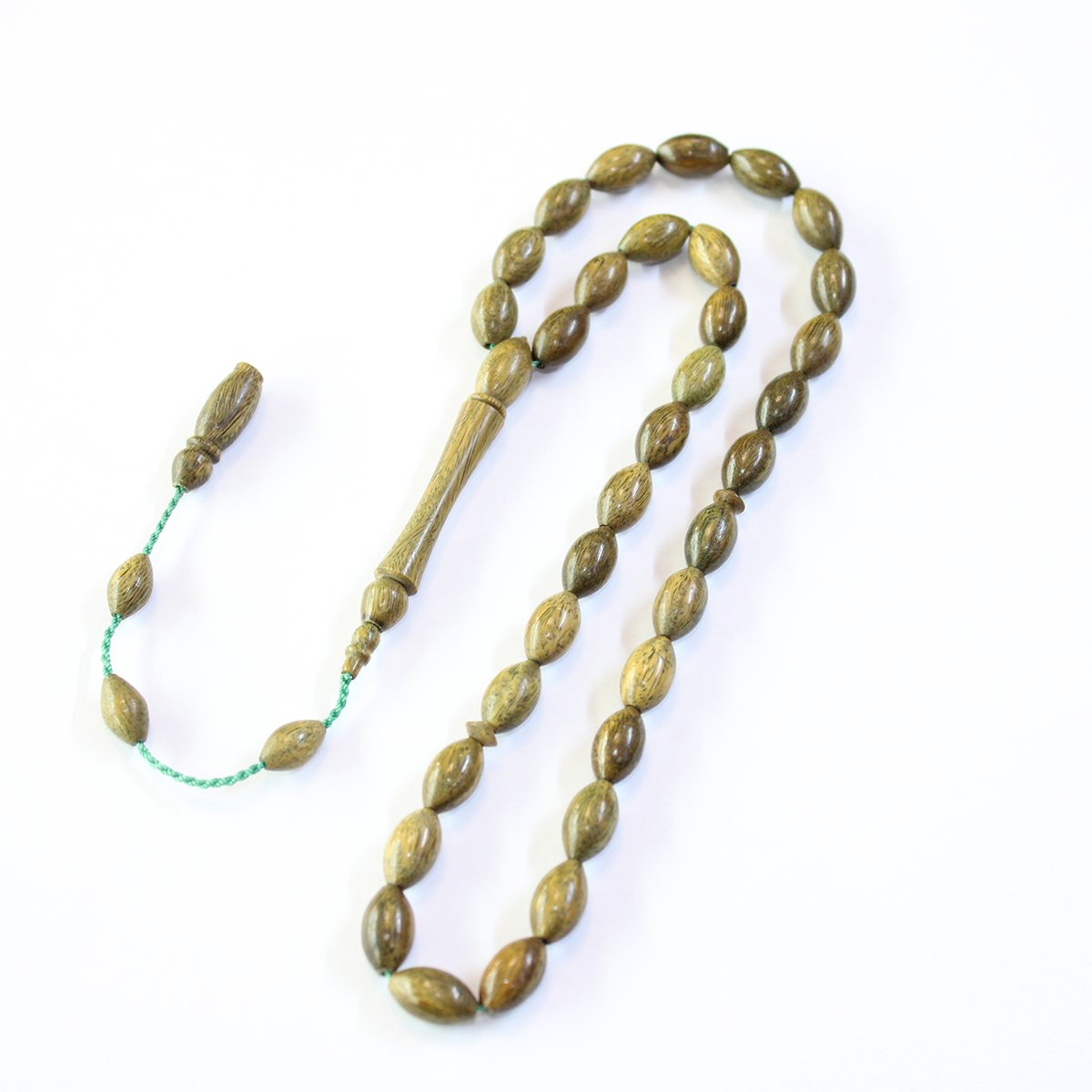 Yeşil Pelesenk Beyzi Tespih 7*11 (mm)