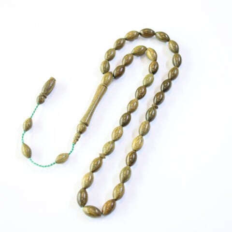 Yeşil Pelesenk Beyzi Tespih 7*11 (mm)