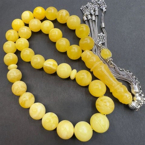 Akça Kaliningrad Damla Kehribar Küre Tespih 12,5 (mm)