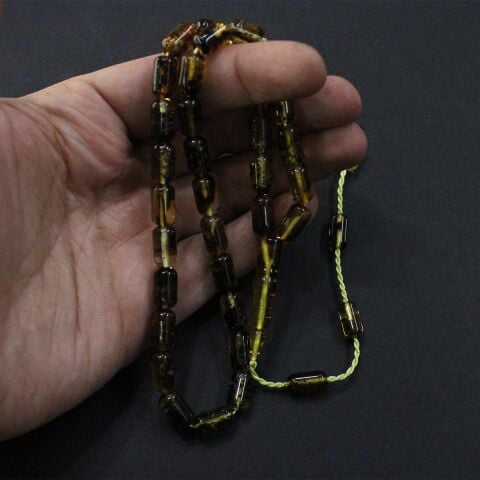 Sistemli Kaliningrad Toprak Fosilli Damla Kehribar 7*12 (mm)