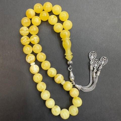 Akça Kaliningrad Damla Kehribar Küre Tespih 10 (mm)