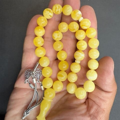 Akça Kaliningrad Damla Kehribar Küre Tespih 10 (mm)