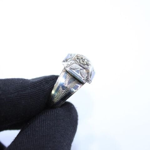 Antika Savatlı Unisex Gümüş Yüzük Model No - 20