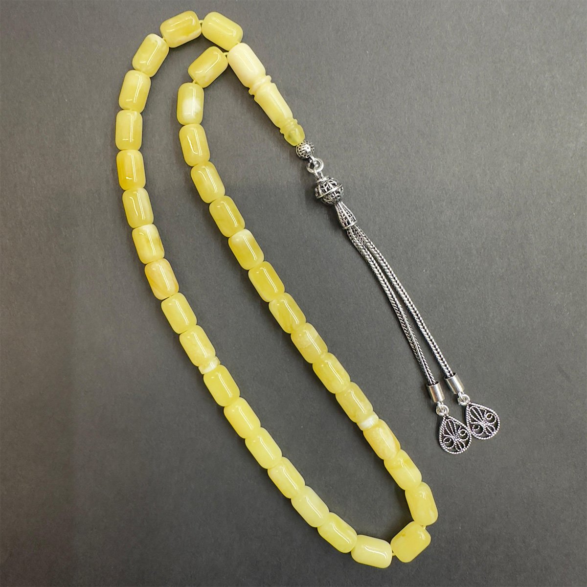 Akça Kaliningrad Damla Kehribar Tespih 6*9 (mm)