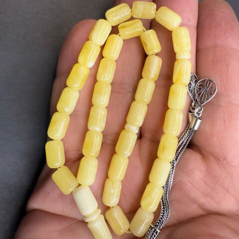 Akça Kaliningrad Damla Kehribar Tespih 6*9 (mm)