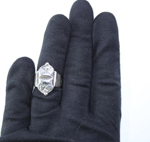 Antika Savatlı Unisex Gümüş Yüzük Model No - 23