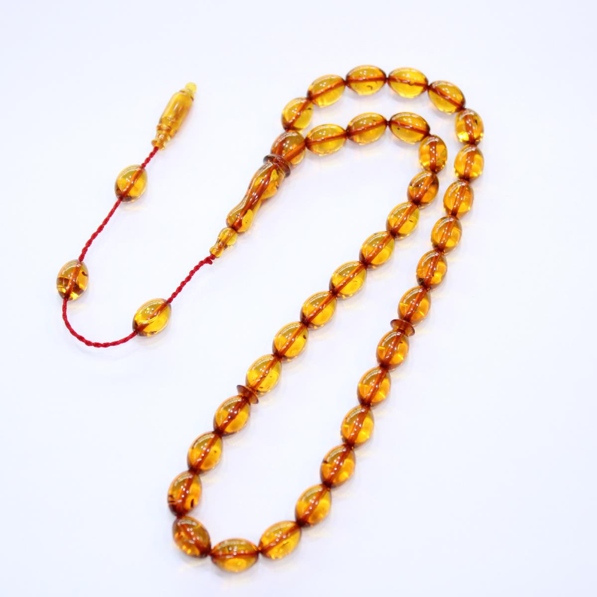 Şeffaf Kaliningrad Damla Kehribar Tespih 8*11,5 (mm)