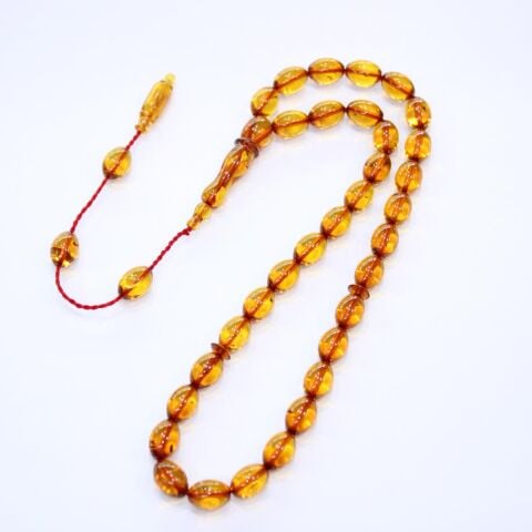 Şeffaf Kaliningrad Damla Kehribar Tespih 8*11,5 (mm)