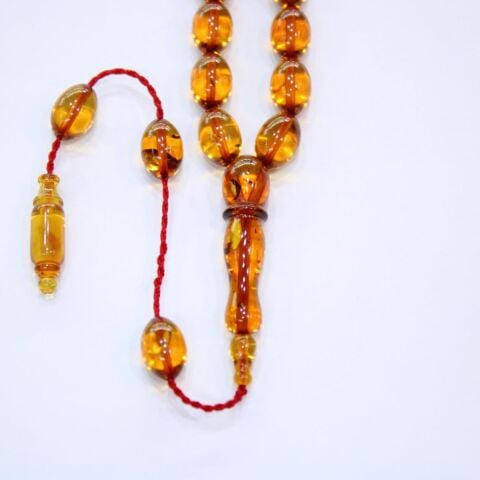 Şeffaf Kaliningrad Damla Kehribar Tespih 8*11,5 (mm)