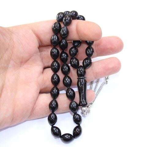 Arpa Kesim Oltu Taşı Tespih 8,5*12 (mm)